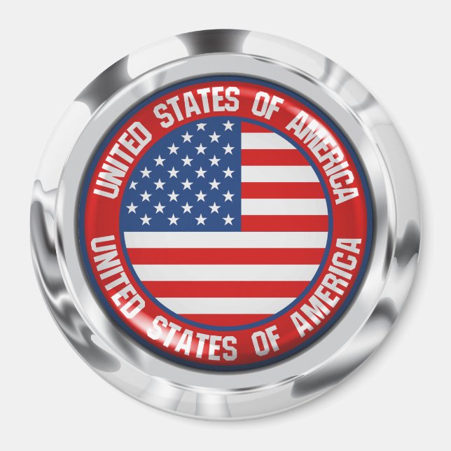 United States Round Emblem Magnet (Front)