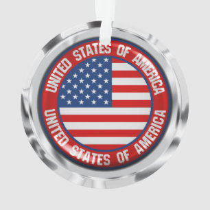 United States Round Emblem Ornament