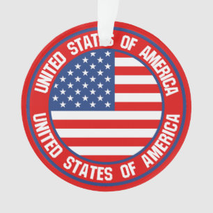 United States Round Emblem Ornament