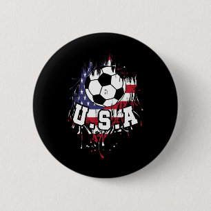 United States Soccer American Football Usa Futbol 6 Cm Round Badge