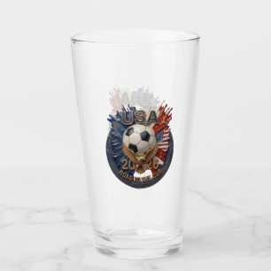 United States Soccer Fan Art Illustration 2026 Glass