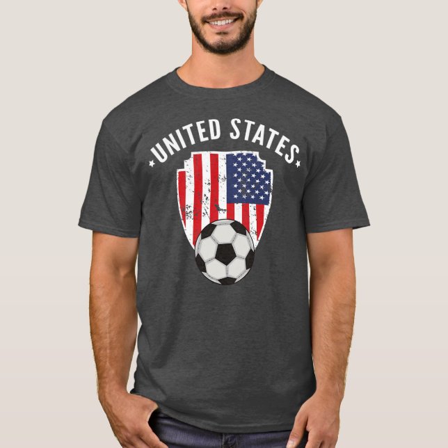 United States Soccer Flag Football American Pride T-Shirt (Front)