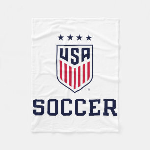 United States Soccer Icon White Uswnt Officially L Fleece Blanket