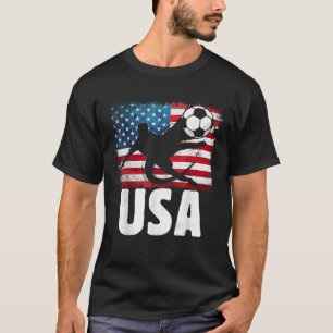 United States Soccer Player Flag Jersey USA Footba T-Shirt