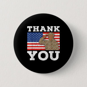 United States Soldier Patriot Veteran Usa Flag Mem 6 Cm Round Badge