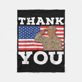 United States Soldier Patriot Veteran Usa Flag Mem Fleece Blanket