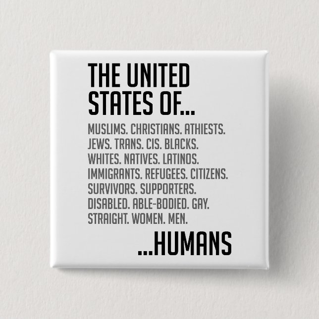 United States Square Button (Front)