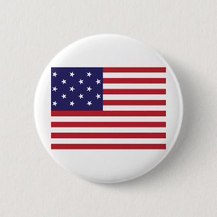 United States Star Spangled Banner Flag 6 Cm Round Badge