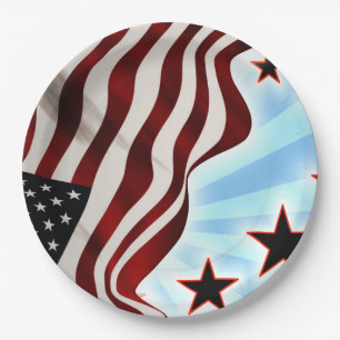 United States stars Paper Plate