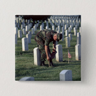 United States, State of Virginia, Arlington. 15 Cm Square Badge