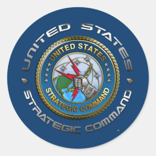 United States Strategic Command Classic Round Sticker