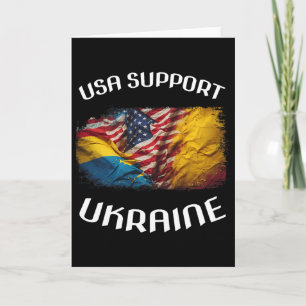 United States Support Ukraine Stand Usa Ukrainian Card