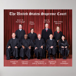 United States Supreme Court Justices 2021 Poster
