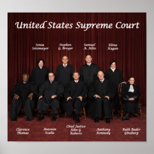 United States Supreme Court Justices Poster