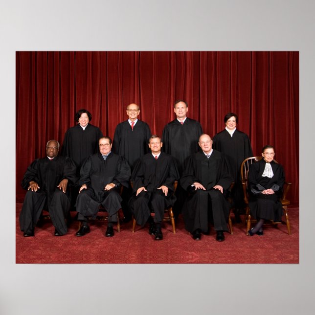 United States Supreme Court Justices Poster (Front)