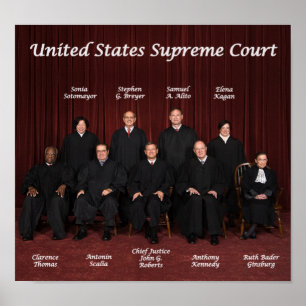 United States Supreme Court Justices Poster