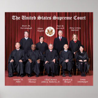 United States Supreme Court Justices & Seal 2021 Poster
