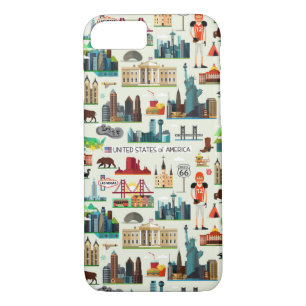United States Symbols Pattern iPhone 8/7 Case