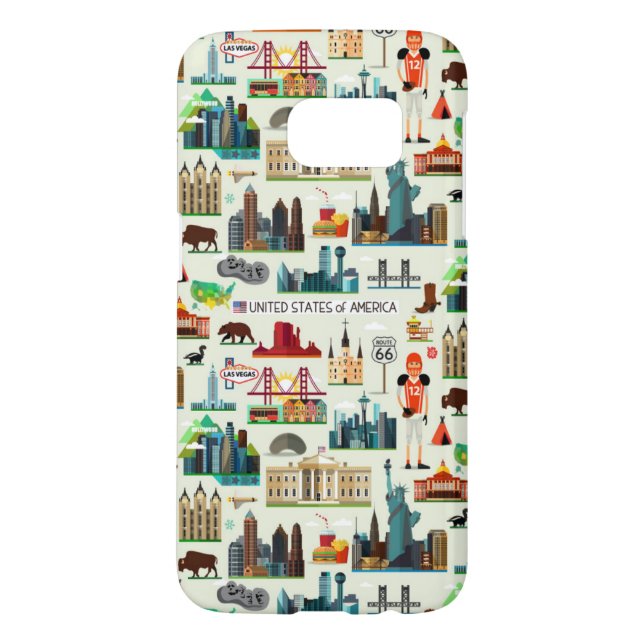 United States Symbols Pattern Case-Mate Samsung Galaxy Case (Back)