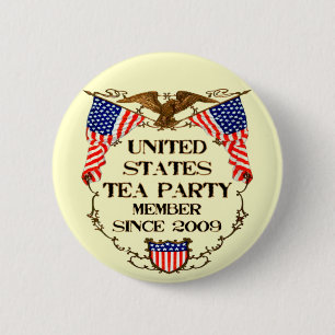 United States Tea Party 6 Cm Round Badge
