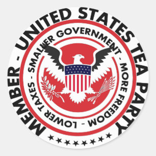 United States Tea Party Classic Round Sticker
