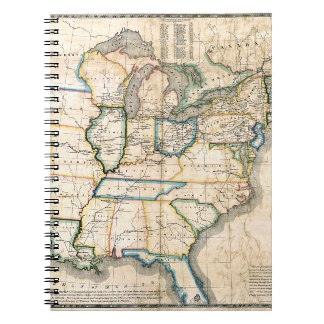 United States-Telegraph stations-1853 Notebook (Front)