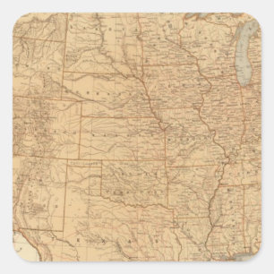 United States topographical features Square Sticker