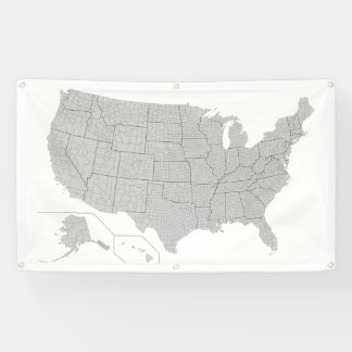 United States tracking county Map Banner