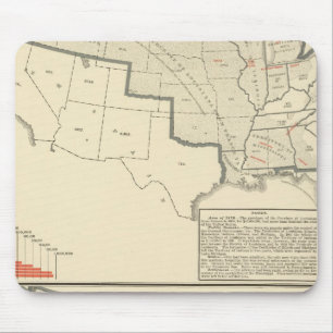 United States Two colour lithographed maps Mouse Pad