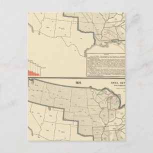 United States Two colour lithographed maps Postcard