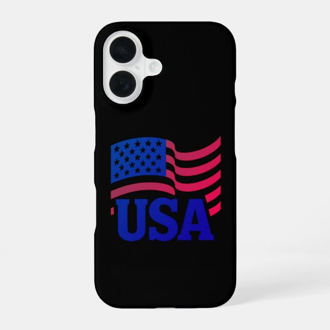 United States Unity Wave iPhone 16 Case (Back)