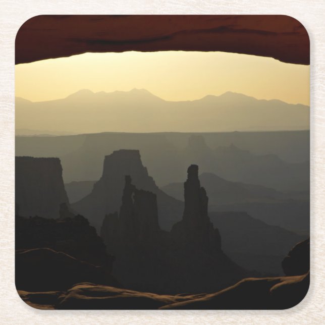 United States, Utah, Canyonlands National Park 3 Square Paper Coaster (Front)
