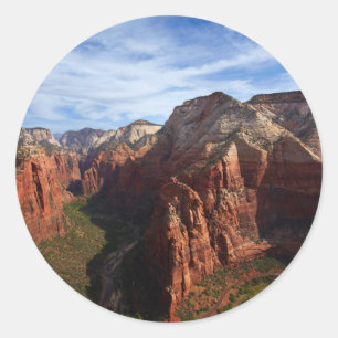 United States, Utah, Zion National Park Classic Round Sticker