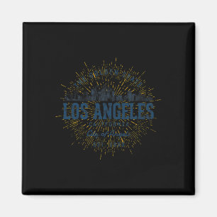 United States Vacation Souvenir Vintage Los Angele Magnet