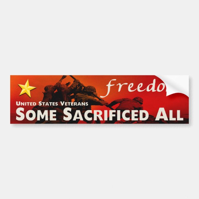 United States Veterans Bumper Sticker (Front)