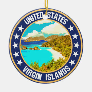United States Virgin Islands Ceramic Ornament