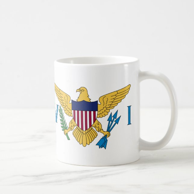 United States Virgin Islands Flag Ceramic Coffee  Mug (Right)