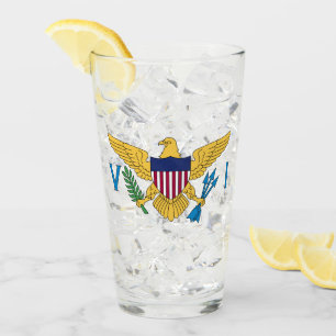 United States Virgin Islands Flag Glass
