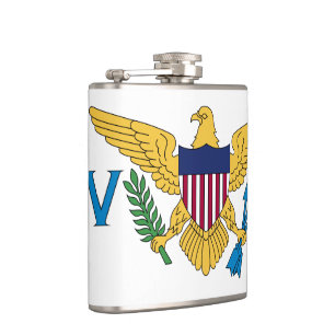 United States Virgin Islands Flag Hip Flask