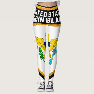 United States Virgin Islands Flag Leggings