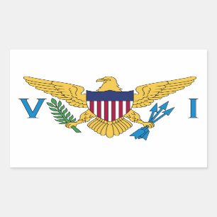 United States Virgin Islands Flag Rectangular Sticker