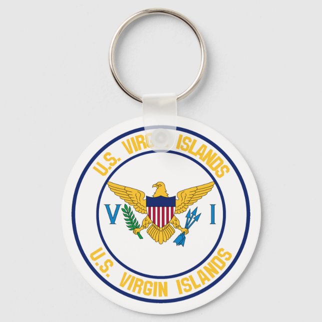 United States Virgin Islands Round Emblem Key Ring (Front)