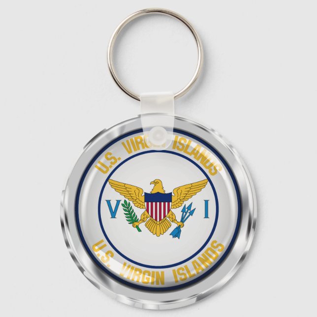 United States Virgin Islands Round Emblem Key Ring (Front)