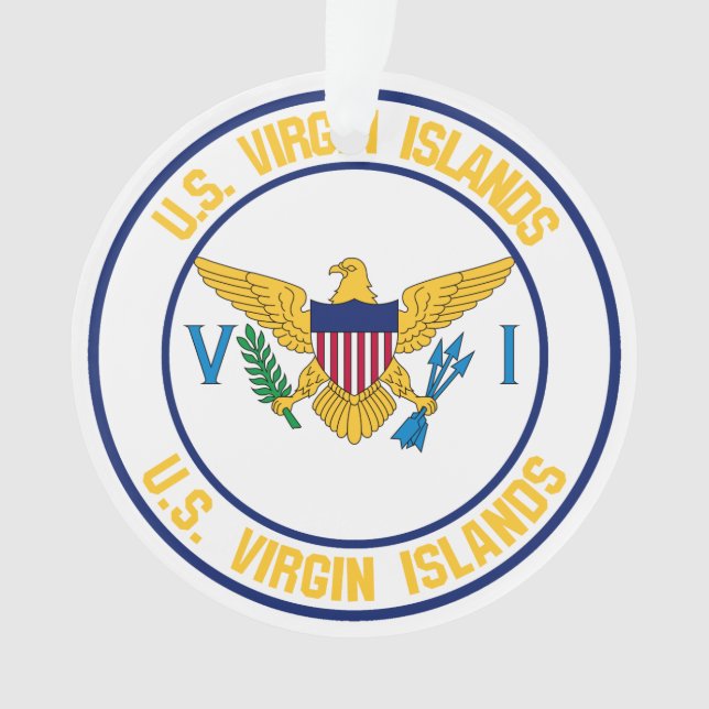 United States Virgin Islands Round Emblem Ornament (Front)