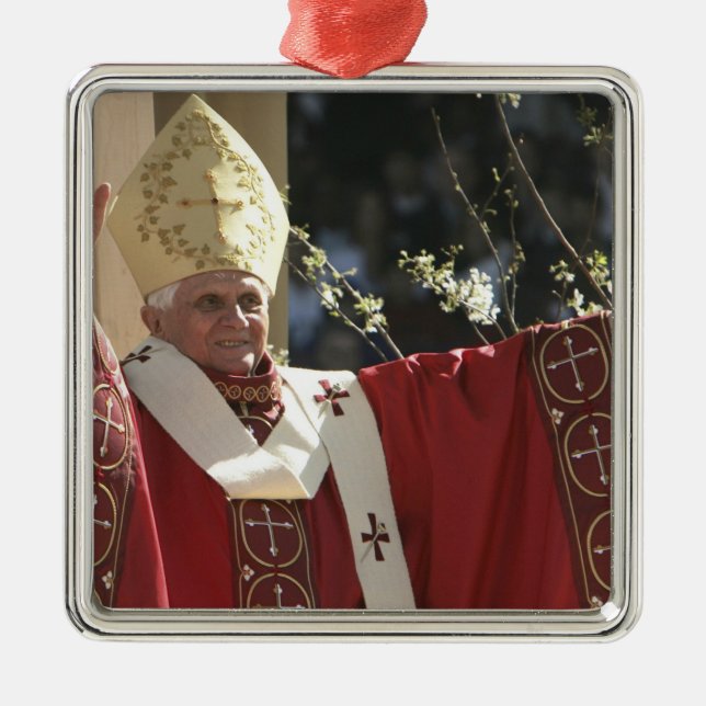 United States, Washington, D.C. Pope Benedict 2 Metal Ornament (Front)