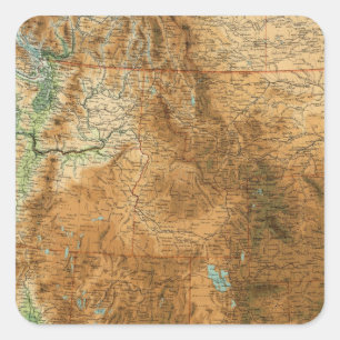 United States western section Square Sticker