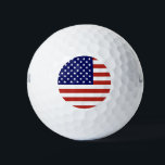 United Stats Of America Flag Stars And Stripes  Golf Balls<br><div class="desc">Simple American circle flag with stars and stripes,  red,  white,  and blue.</div>