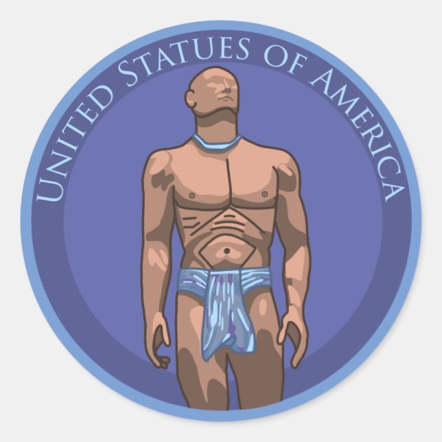 United Statues of America official swag gear merch Classic Round Sticker (Front)