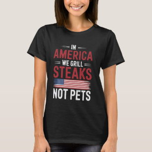 United Steaks of America Grilling Funny USA Dad Fa T-Shirt