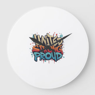 United strong proud large clock